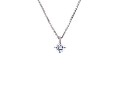 14ct White Gold Diamond (0.58ct) Pendant handcrafted  14dah0020