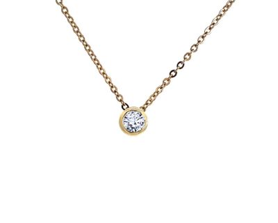 14ct Yellow Gold Diamond (0.44ct) Pendant handcrafted  14dah0024