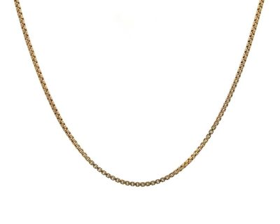 14ct Yellow Gold Box Chain Necklace  14gk0117