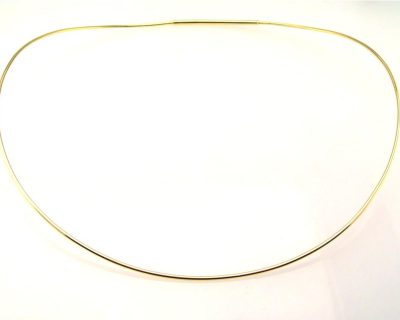 18ct Yellow Gold Plain Collier handcrafted  18gc0434