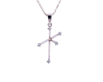 18ct White Gold Diamond Southern Cross Pendant  18kds0418