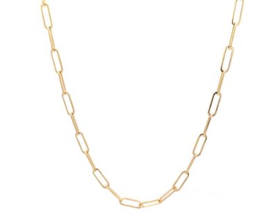 9ct Yellow Gold Paperclip Chain Necklace  9gk1348