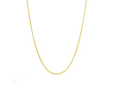 9ct Yellow Gold Diamond Cut Wheat Chain Necklace  9gk1308