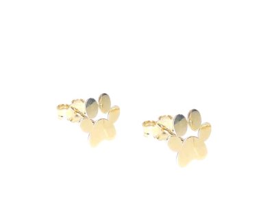 9ct Yellow Gold Paw Print Stud Earrings (Only available in Namibia)  9go0855
