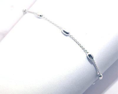 Silver Oval Ball Bracelet (Only available in Namibia)  aga0207