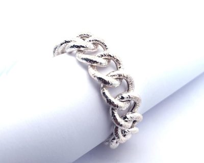 Silver Large Chunky Link Bracelet  aga0209