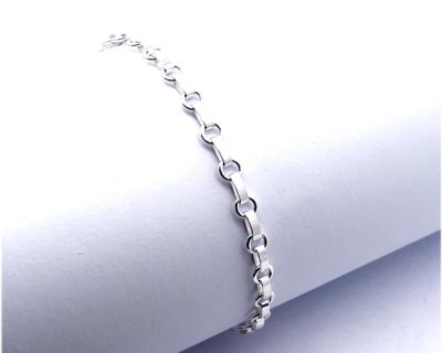 Silver Flat Oval Link Bracelet (Only available in Namibia)  aga0230