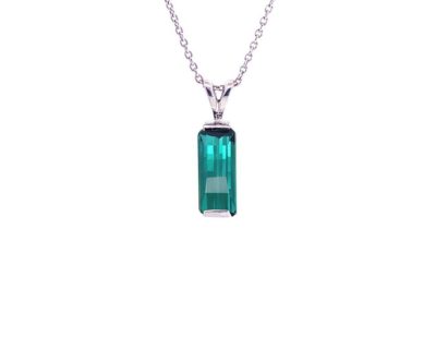 Silver Tourmaline Pendant hand-crafted  agah3006