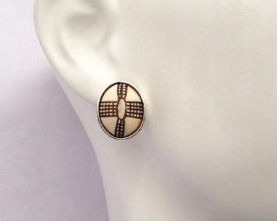Silver “Ekipa” earstuds hand-crafted (only available in Namibia) ago0428