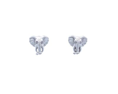 Silver Elephant Head Stud Earrings (Only available in Namibia)  ago1223