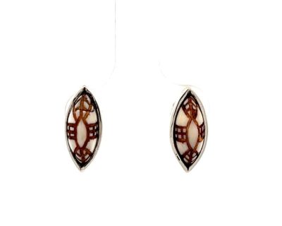 Silver Marquise Ekipa Stud Earrings  ago1248