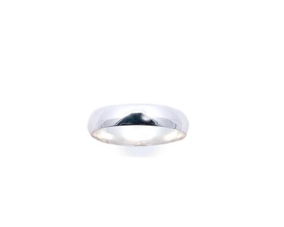 Silver Medium Half Round Wedding Band handcrafted (Only available in Namibia)  agr0751