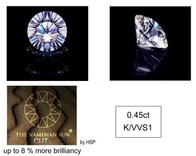 0.45ct Round Namibian Sun Cut Diamond DIA6028355