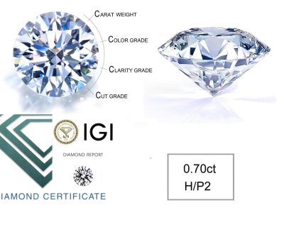 0.70ct Round Brilliant Cut Natural Diamond DIA6028487 POR