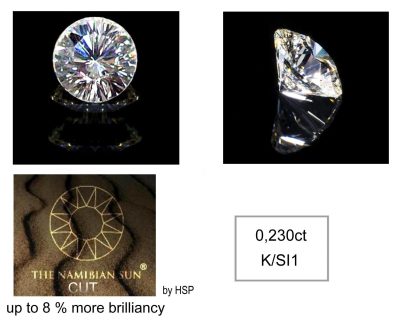 0,23ct Round Namibian Sun Cut Natural Diamond  DIA6028701