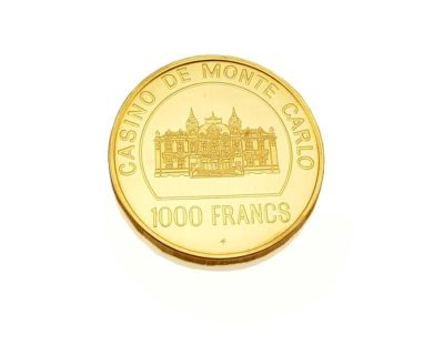 500/1000 Gold Monte Carlo Medallion (POR) Vat payable