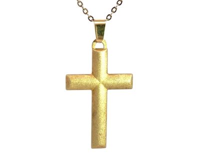 9ct Yellow Gold Cross Pendant (Only available in Namibia)  9gah0363
